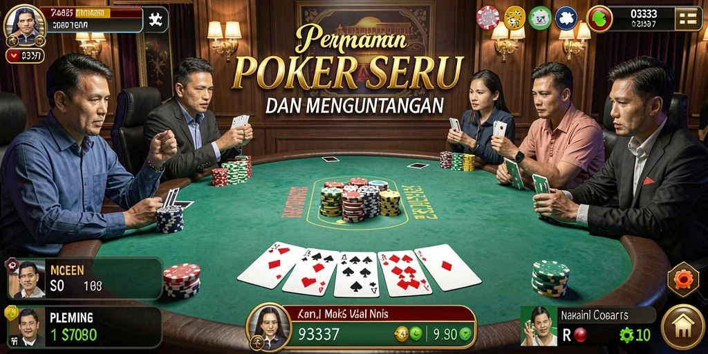 Tampilan menarik dari gameplay Poker di 93337.