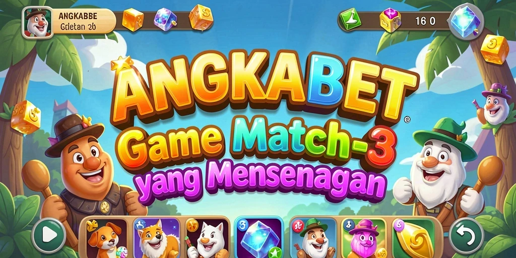 Gameplay seru dengan batu permata berwarna-warni.