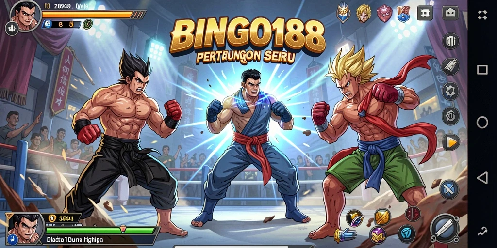 Tampilan gameplay seru dari BINGO188 dengan pertarungan yang intens.