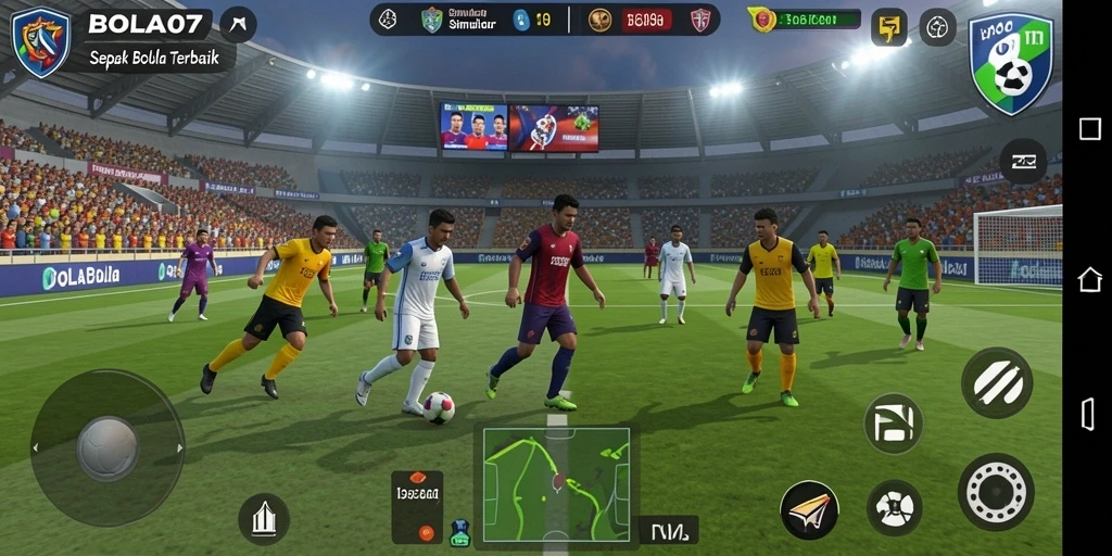 Tampilan gameplay BOLA07 yang mendebarkan dan realistis.