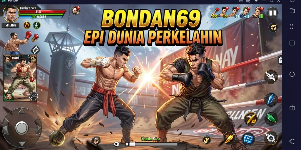 Gameplay BONDAN69 yang menegangkan di arena pertarungan.