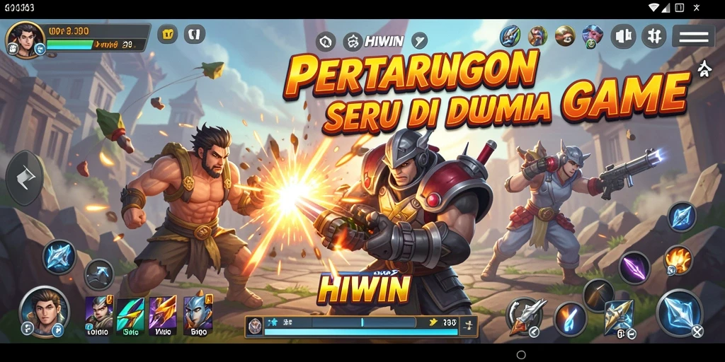 Screenshot HIWIN menampilkan aksi pertarungan yang mendebarkan.