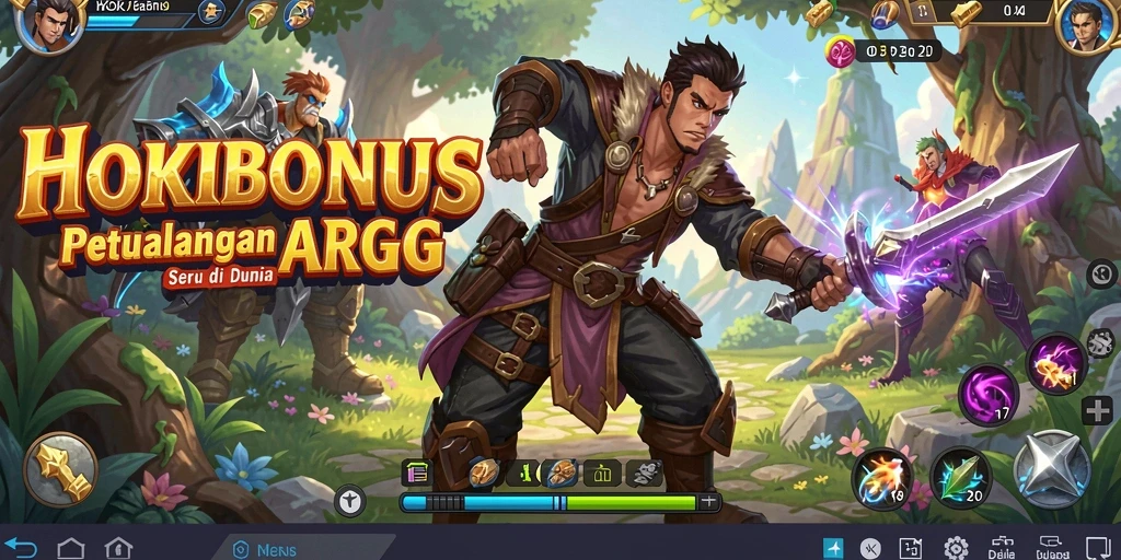 Screenshot HOKIBONUS menunjukkan karakter bertarung dalam pertempuran mendebarkan.