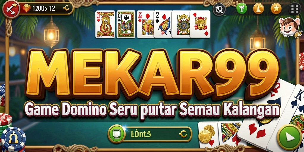 Tampilan gameplay Domino yang seru di MEKAR99.