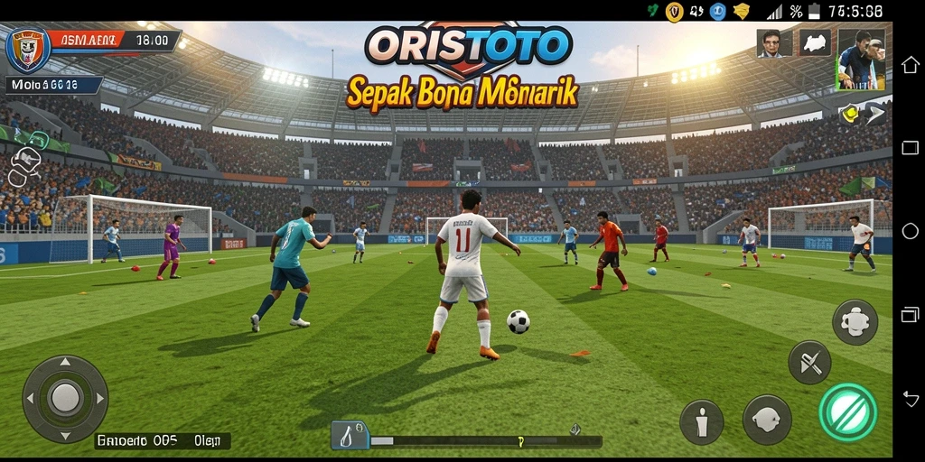 Tampilan gameplay ORISTOTO yang menakjubkan dalam pertandingan sepak bola.