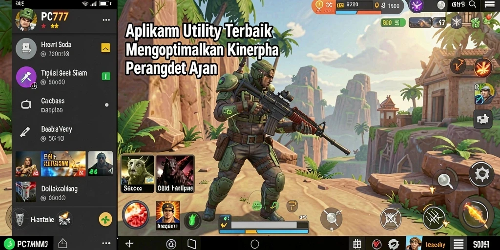 Tampilan antarmuka PC777 yang sederhana dan fungsional.
