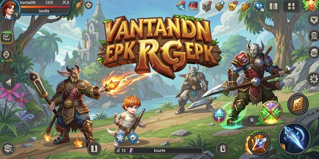 Tampilan menarik dari gameplay RPG VANTAIDN yang menampilkan pertarungan epik.